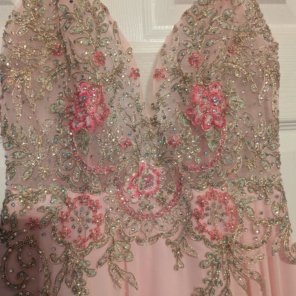 Jovani Elegant Pink Chiffon Dress - Picture 14 of 16